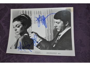Dustin Hoffman And Anne Bancroft 'The Graduate' Autographed Presskit Photograph With COA