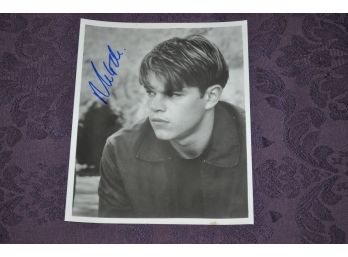 Matt Damon 'Good Will Hunting'  Autographed 8x10 Photo With COA