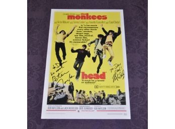 The Monkees 'Head' Signed Poster By  Peter Tork And Micky Dolenz