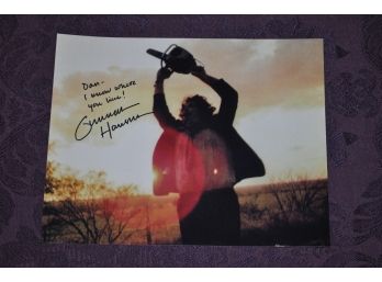 Gunner Hansen Leatherface Texas Chainsaw Massacre Autographed 8x10 Photo