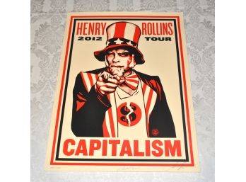 Henry Rollins 2012 Tour Poster Signed And Numbered