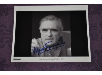 Martin Scorsese Autographed 8x10 Photo With COA