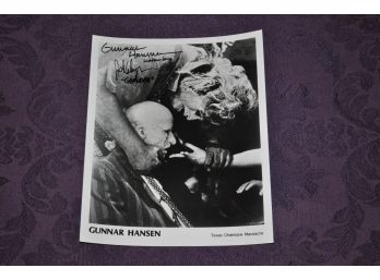 Gunner Hansen And John Dugan Texas Chainsaw Massacre Autographed 8x10 Photo