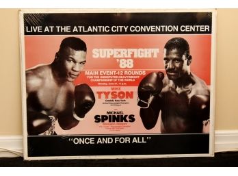 Mike Tyson Vs Michael Spinks Original Fight Poster 30 X 24