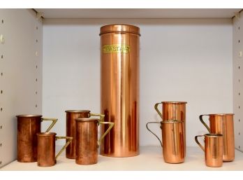 Collection Of Copper Measuring Cups