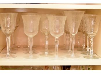 Assortment Of Crystal And Glass Stemware