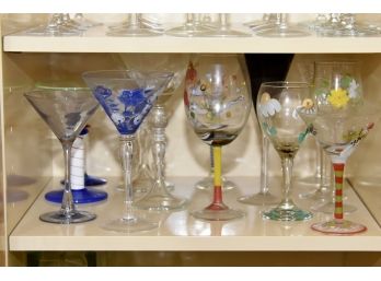 Assortment Of Funky And Fun Martini Drink Glasses