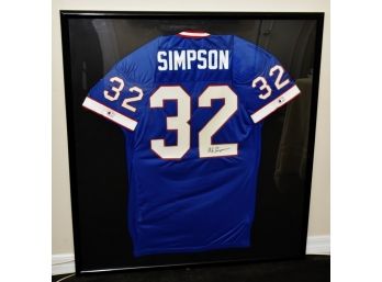 Signed And Framed OJ Simpson Jersey 42 X 45