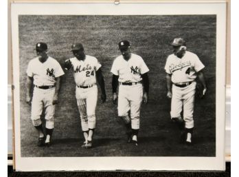 All Time NY Centerfielders- Mantle , Mays DiMaggio And Snyder 12 X 10