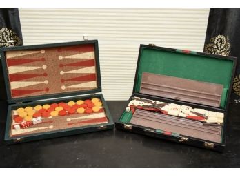 Vintage Rummy Q And Backgammon Sets