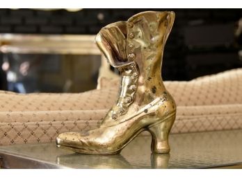 Vintage Brass Decor Boot