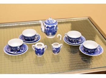 Mini Asian Blue Tea Set
