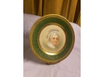 Thomas Atler Plate Antique Victorian Gold Rim Hand Painted Plate