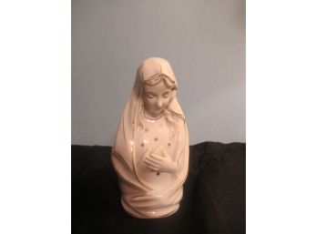 Bone Porcelain Statue Of The Virgin Marked L & M