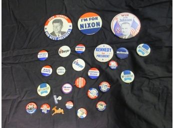 Awesome Collection Of Vintage Campaign Button Pinbacks