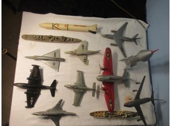 Collection Of Model Planes, Boats And Rockets