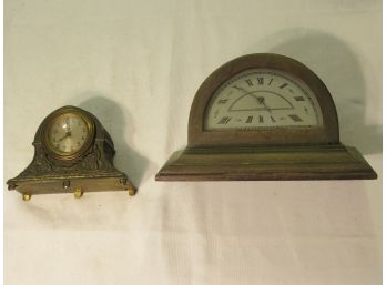 Pair Of Antique Bronze/brass Ansonia Clocks