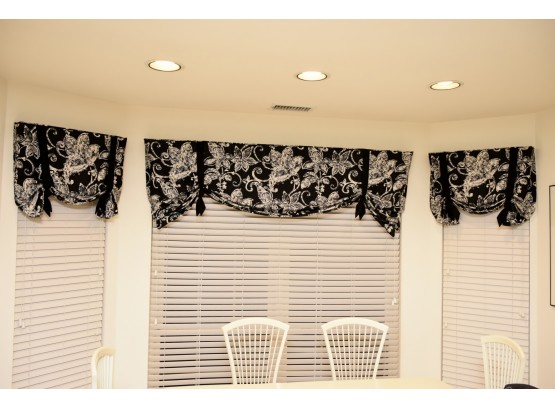 Beautiful Black And White Custom Made Window Treatments Paid $1000