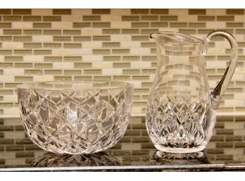 Tiffany & Co. Cut Crystal Pitcher And Bowl