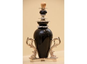 Brass And Black Lacquer Perfume Bottle