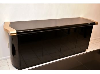 Custom Italian Lacquer With Gold Leaf Credenza 84 X 21.5 X 32 Paid $8000