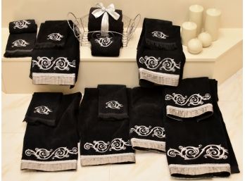 Lovely Assortment Of Black And White Bathroom Accessories