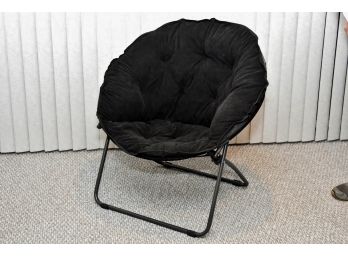 Black Foldable Saucer Chair