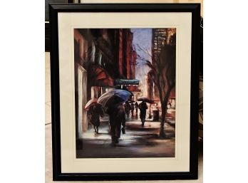 Walking In The City Framed Print 29 X 35