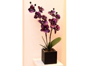 Purple Faux Orchid In Pot