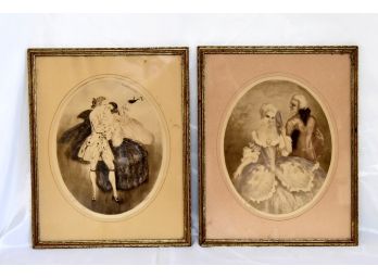 Pair Of 12x15 Victorian Framed Art