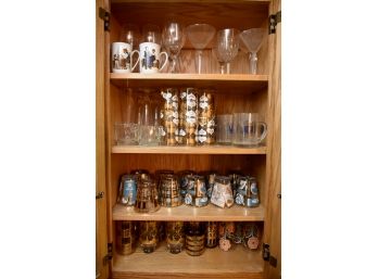 Cabinet With MCM Glassware