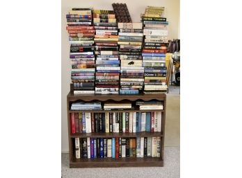 Large Assortment Of Books And Book Shelf  (left Side)