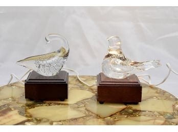Crystal Animal Figurines With Light Up Base