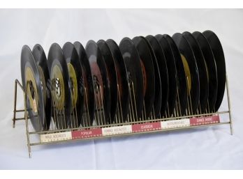 Vintage 45's Records And Record Holder