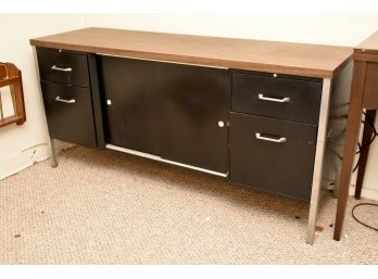 MCM Metal Slide Door Desk Cabinet 60 X 18 X 29