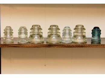 Collection Of Vintage Glass Insulators