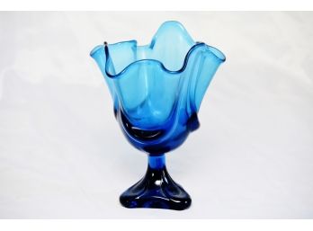 Lovely Blue Freeform Vase