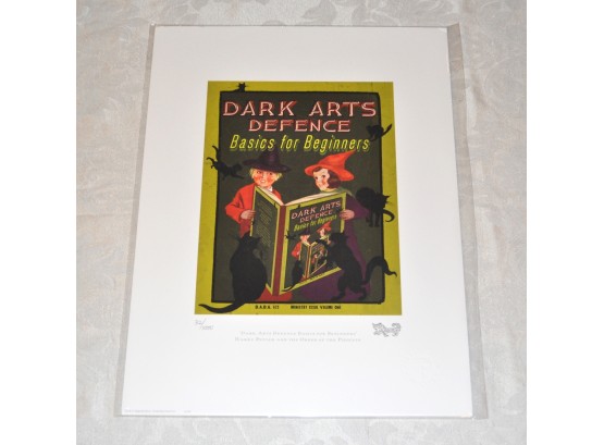 Limited Edition Harry Potter Print 'Dark Arts Defence Basics For Beginners' #32/1000 With COA