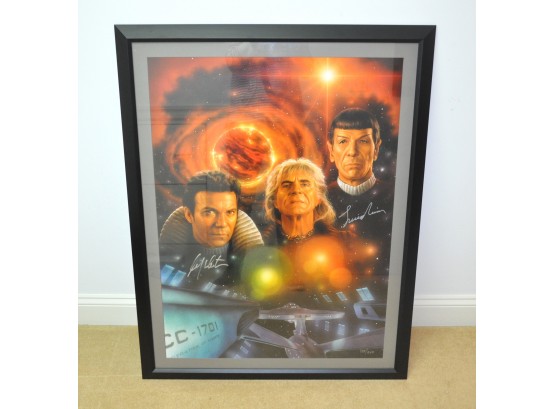 Limited Edition Star Trek Wrath Of Khan Lithograph And Giclee Print Signed By William Shatner And Leonard Nimoy With COA