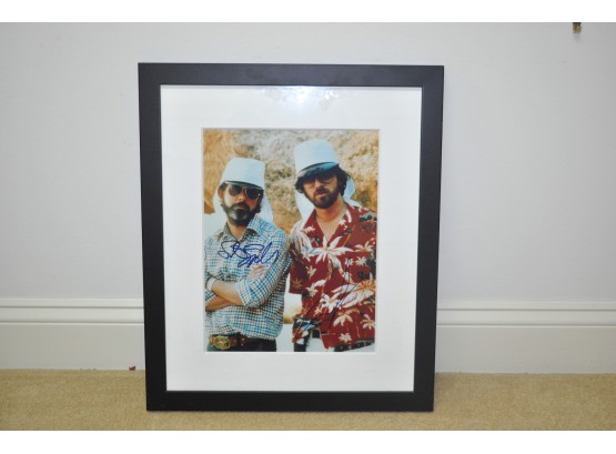 Steven Spielberg And George Lucas Signed And Framed Photo