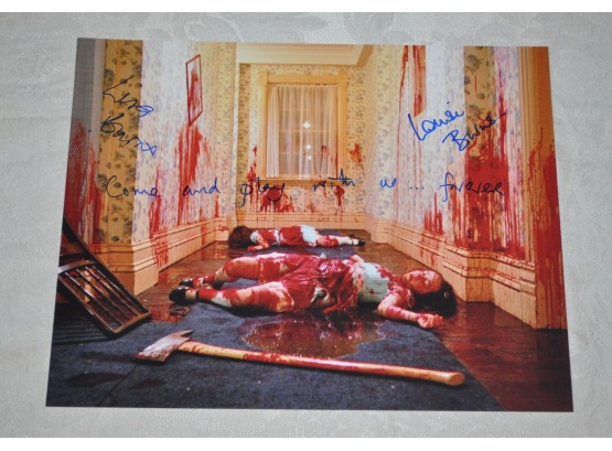 The Shining 'Grady Twins' Lisa And Louise Burns Autographed 11x14 Photo