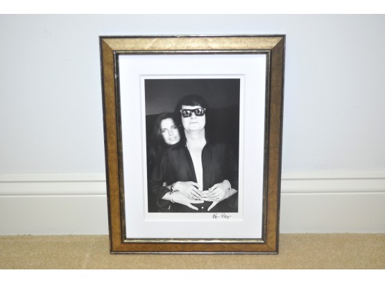 Roy Orbison And Wife Barbara Photograph Signed By Photographer Ken Regan With COA