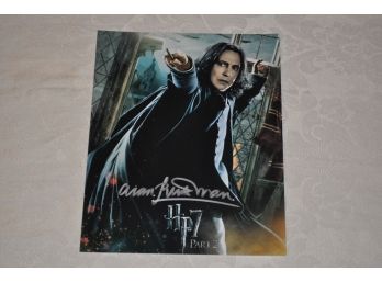 Alan Rickman Harry Potter Signed 8x10 Photograph With COA