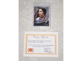 Liv Tyler 'The Lord Of The Rings' Topps Signed Card With COA