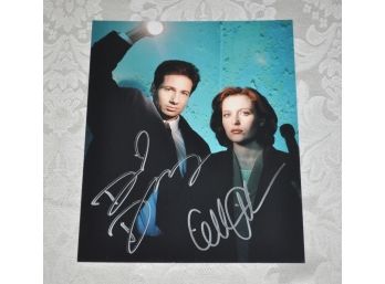 David Duchovny And Gillian Anderson 'The X-Files' Signed 8x10 Photograph