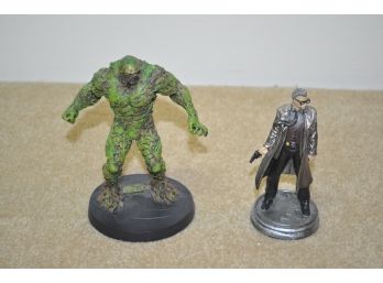 Swamp Thing And Commissioner Gordon Statues