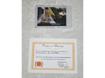 Ian Mckellen 'The Lord Of The Rings' Topps Signed Card With COA