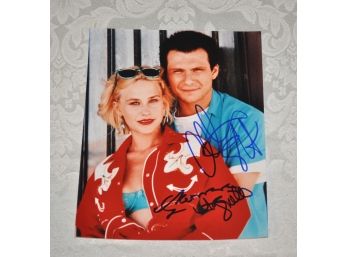 Christian Slater And Patricia Arquette Signed 8x10 Photograph With COA