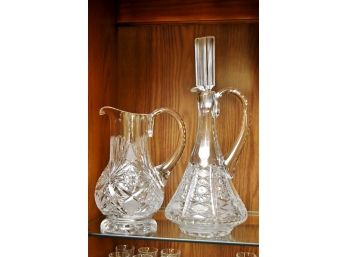 Pair Of Heavy Crystal Decanters