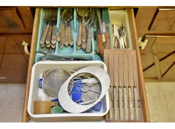 Right Kitchen Drawer By Sink With Knives